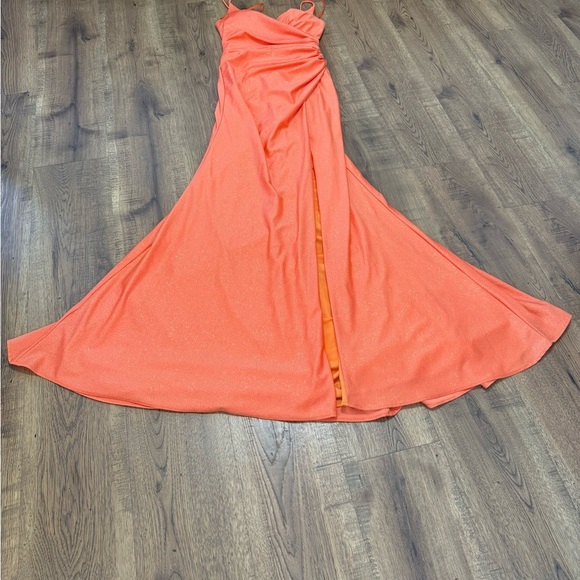 Ladivine Elegant Orange Evening Gown - Picture 4 of 15